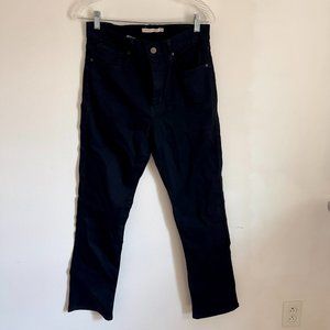 Levi's 724 High Rise Straight Jeans Soft Black